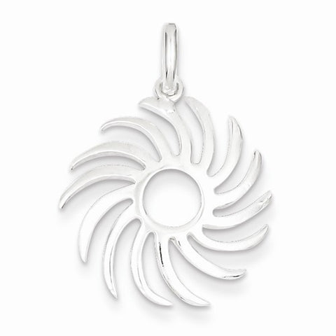 Sterling Silver Sun Burst Pendant, Pendants for Necklace