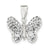 Stellux Crystal Butterfly Charm in Sterling Silver