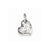 Rhodium Plated CZ Heart Charm in Sterling Silver