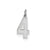 Medium Satin Number 4 Charm in Sterling Silver