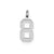 Medium Satin Number 8 Charm in Sterling Silver