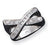 Sterling Silver CZ X Ring