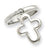 Sterling Silver Cross Dangle Ring