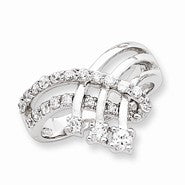 Sterling Silver CZ 3-stone Ring