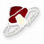 Sterling Silver Enameled & Polished Mushroom Toe Ring