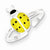 Sterling Silver Enameled & Polished Lady Bug Toe Ring