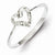 Sterling Silver w/Rhodium Polished Diamond Accent Heart Ring