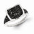 Sterling Silver Black & White Diamond Ring