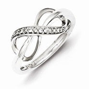 Sterling Silver Diamond Fashion Ring