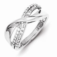 Sterling Silver Diamond Fashion Ring