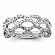 Sterling Silver Diamond Fashion Ring