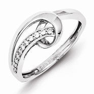 Sterling Silver Diamond Fashion Ring