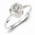 Sterling Silver 8mm Rose Ring