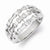 Sterling Silver CZ Triple-Strand Ring