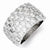 Sterling Silver CZ Wide Band Ring