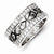 Sterling Silver CZ Black Filigree Design Ring