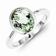 Sterling Silver Green Quartz Ring