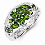 Sterling Silver Chrome Diopside Ring