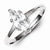 Sterling Silver Solitaire Marquise CZ Ring