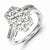 Sterling Silver Cluster Diamond Ring