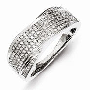 Sterling Silver Diamond Band Ring
