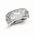Sterling Silver Diamond-Cut Out Ring