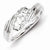 Sterling Silver w/Rhodium Plated Diamond Love Ring
