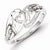 Sterling Silver w/Rhodium Plated Diamond Heart Mom Ring