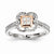 Sterling Silver w/Rhodium Plated & 14k Rose Gold Diamond Ring