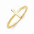 Sterling Silver Yellow Gold-plated Sideways Cross Ring