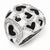 Sterling Silver CZ and White & Black Enameled Hearts Domed Ring