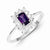 Sterling Silver Amethyst and CZ Ring