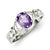 Sterling Silver Amethyst and CZ Ring