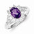 Sterling Silver Amethyst and CZ Ring