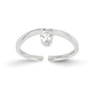 Sterling Silver CZ Toe Ring
