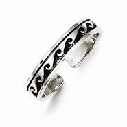 Sterling Silver Antiqued Adjustable Ring
