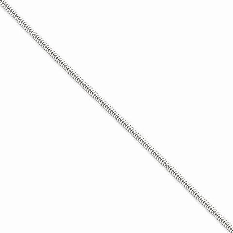 Sterling Silver Round Snake Chain Bracelet