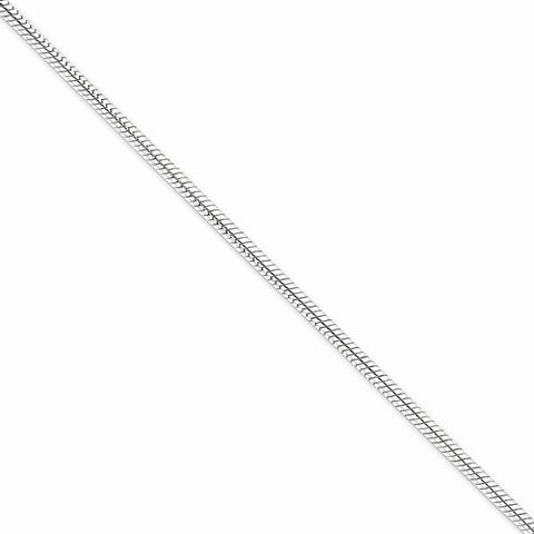 Sterling Silver Round Snake Chain Bracelet