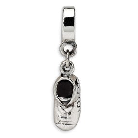 Sterling Silver Baby Shoe Dangle Bead Charm hide-image