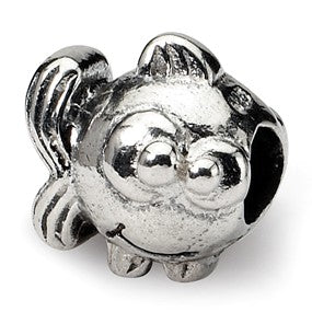 Sterling Silver Kids Fish Bead Charm hide-image