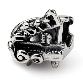 Sterling Silver Baby Grand Piano Bead Charm hide-image