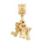 Gold Plated Three Keys Dangle Bead Charm hide-image