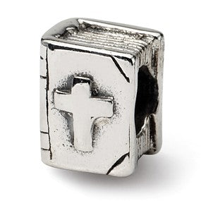 Sterling Silver Kids Bible Bead Charm hide-image