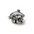 Kids Circus Tent Charm Bead in Sterling Silver