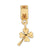 4-leaf Clover Charm Dangle Bead in Gold Plated