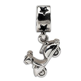 Sterling Silver Scooter Dangle Bead Charm hide-image