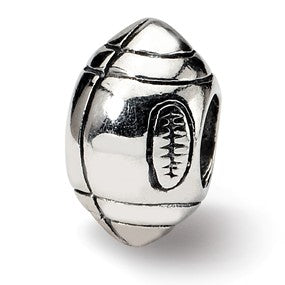 Sterling Silver Football Bead Charm hide-image