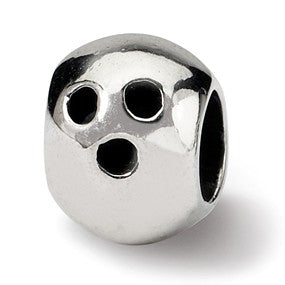 Sterling Silver Bowling Ball Bead Charm hide-image