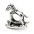 Rocking Horse Charm Bead in Sterling Silver