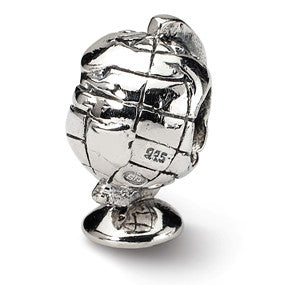 Sterling Silver Globe Bead Charm hide-image